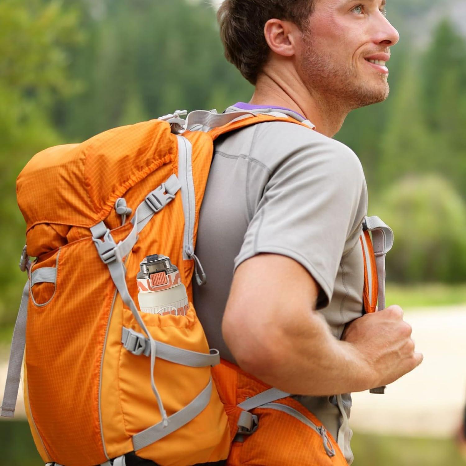 image:imageSollee Gourde dEau Sportive Gourde Isotherme 640 ml Bouteille dEau en Acier Inoxydable tanche Idale pour les Boissons les Voyages les tudiants la Randonne les Activits de Plein AirCrmeux