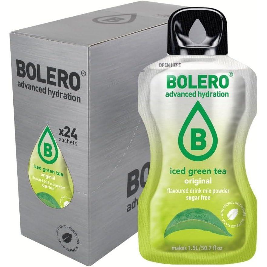 image:imageBolero TH VERT GLAC ORIGINAL 24x8g Poudre pour boisson sans sucre dulcore la stvia vitamine C convient aux enfants aux sportifs et aux diabtiques sans gluten