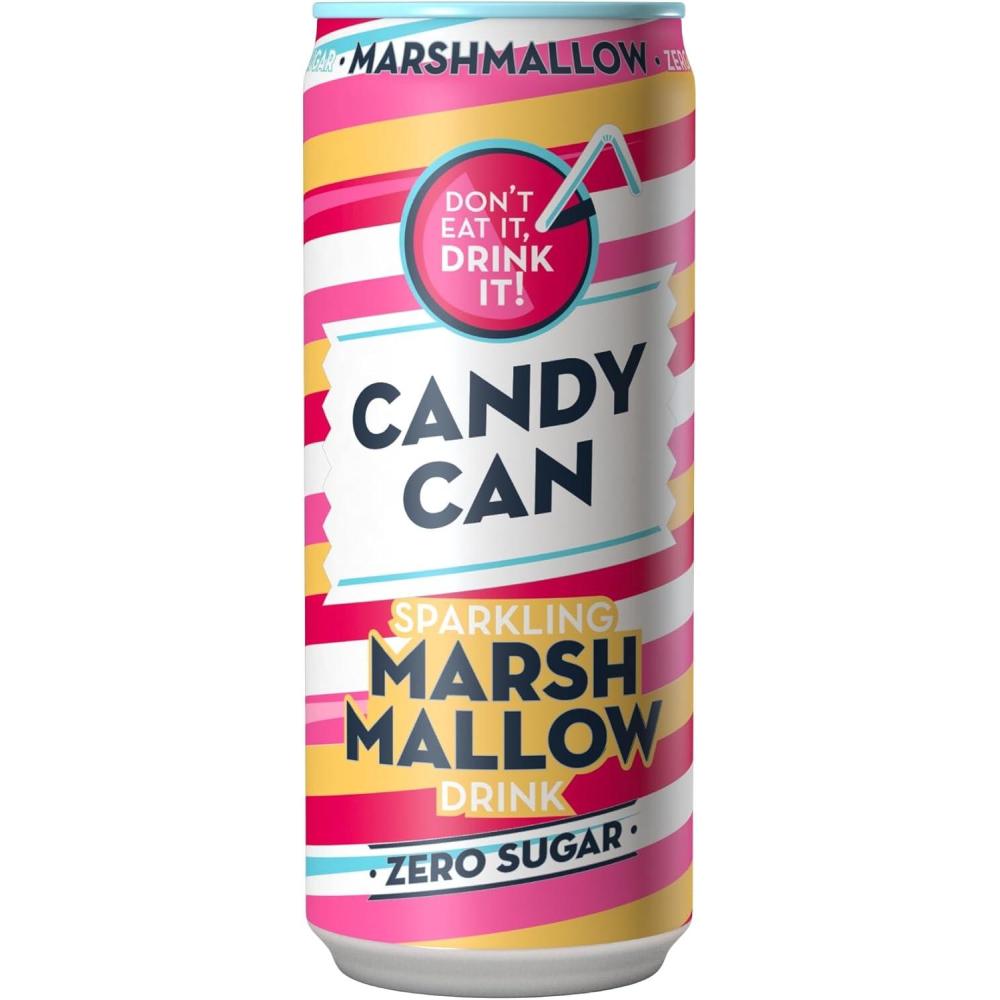 image:imageCandy Can Cotton Candy boisson ptillante saveur nostalgique de soda amricain sans sucre 1 bote de 330 mlGuimauve