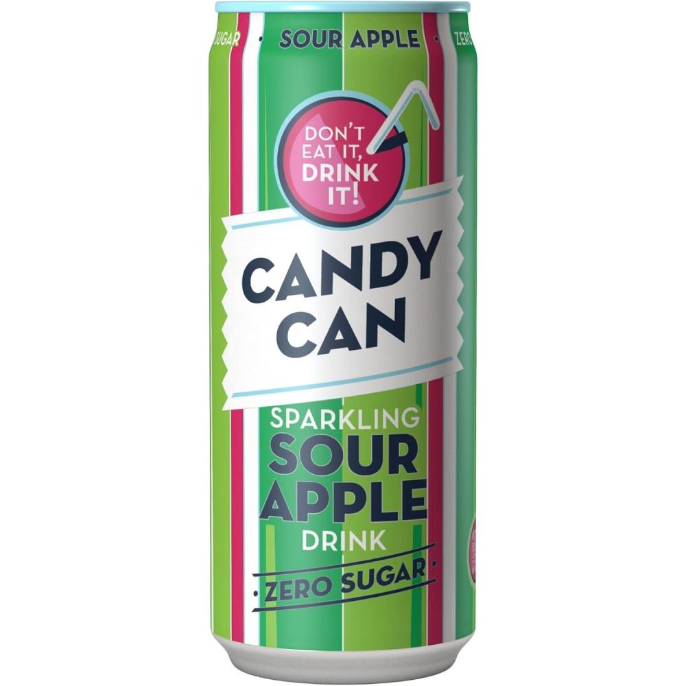 image:imageCandy Can Cotton Candy boisson ptillante saveur nostalgique de soda amricain sans sucre 1 bote de 330 mlPomme