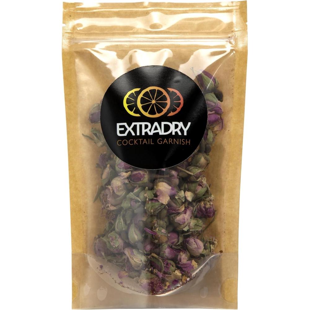 image:imageExtra dry Mlange de fleurs Schs pour Cocktails 20 g Garniture Florale 100 Naturelle pour Boissons Ths Infusions et Desserts Sans Additifs Sans SucreBoutons de Roses