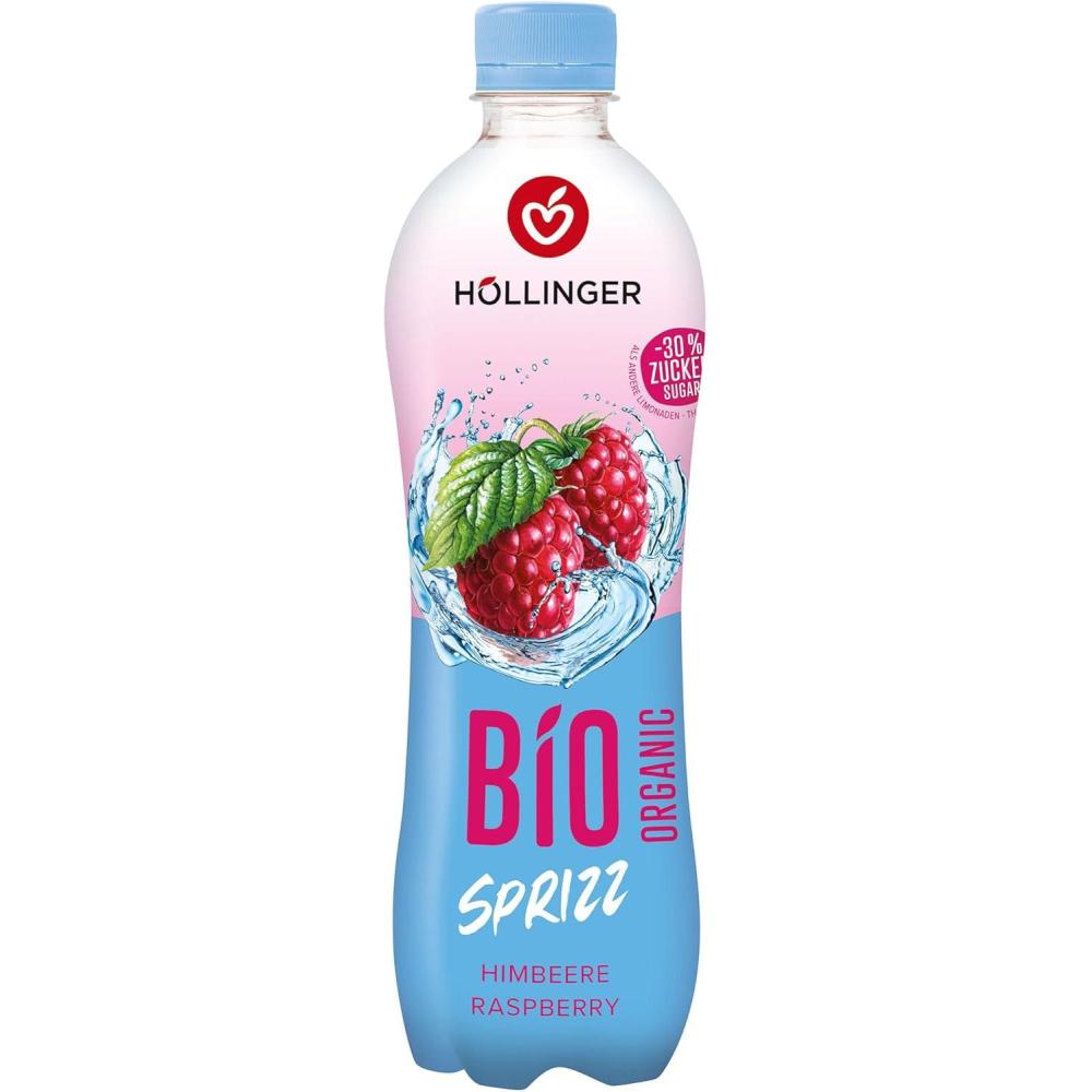 image:imageHLLINGER Bio Spritz Framboise Boisson Ptillante Biologique Vgtalienne Bouteille PET 500ml Sans Sucre Ajout Format Nomade