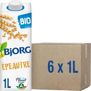 BJORG – Boisson Épeautre – Sans sucres ajoutés – Boisson végétale bio – Pauvre en Acide Gras Saturés – 1L(Épeautre Nature – 1L)