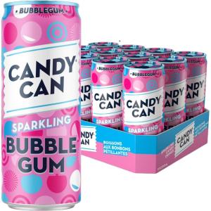 Candy Can, Cotton Candy, boisson pétillante, saveur nostalgique de soda américain, sans sucre, 1 boîte de 330 ml(Schokolade)