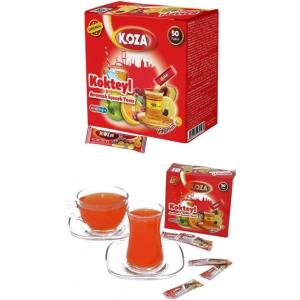 KOZA Cocktail de fruits Bâton de Poudre pour Boisson Instantanée Emballé Individuellement Paquet de 50 | Poudre pour boisson froide ou chaude |Thé glacé en poudre | Thé glacé infusion de fruits