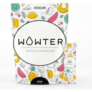 WOWTER by AMZ BETTER, Poudre Pour Aromatiser l’eau, 24 Sachets de Poudre de Saveur de Kiwi, Sans Calories, Sans OGM, Sans Gluten, Sans Sucre, Made in Italy, 96 g