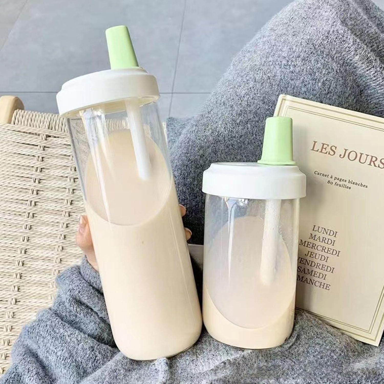 image:imageBouteille De Boisson en Plastique avec Paille Capacit Transparence en Eau avec Un Couvercle Drinkware pour Les Entranements pour Faire Un Bouteille Boisson Sportive Haute CapacitN