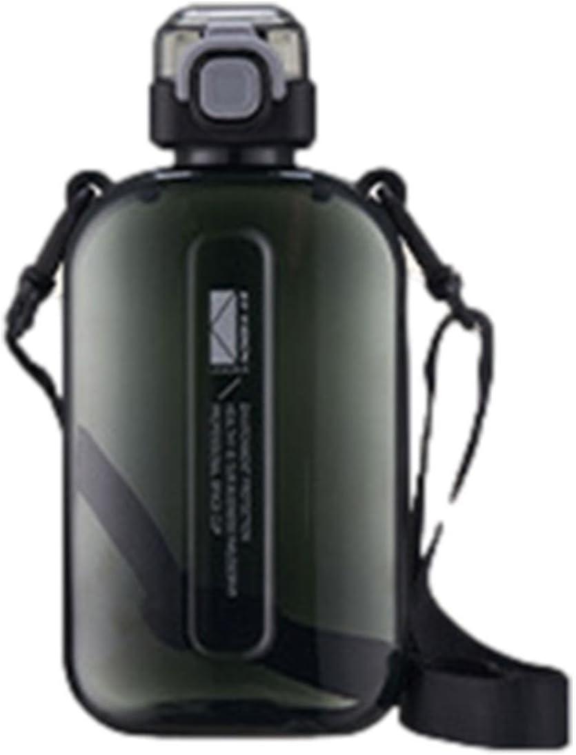 image:imageBouteille De Boissons Sportives Champignon Preuve De Fuite Conteneur Deau De Voyage Bandoulire Compacte Vecteur De Liquide Carr Pour LUtilisation Dcoles Dans La Gym Bouteille De GrandeNoir