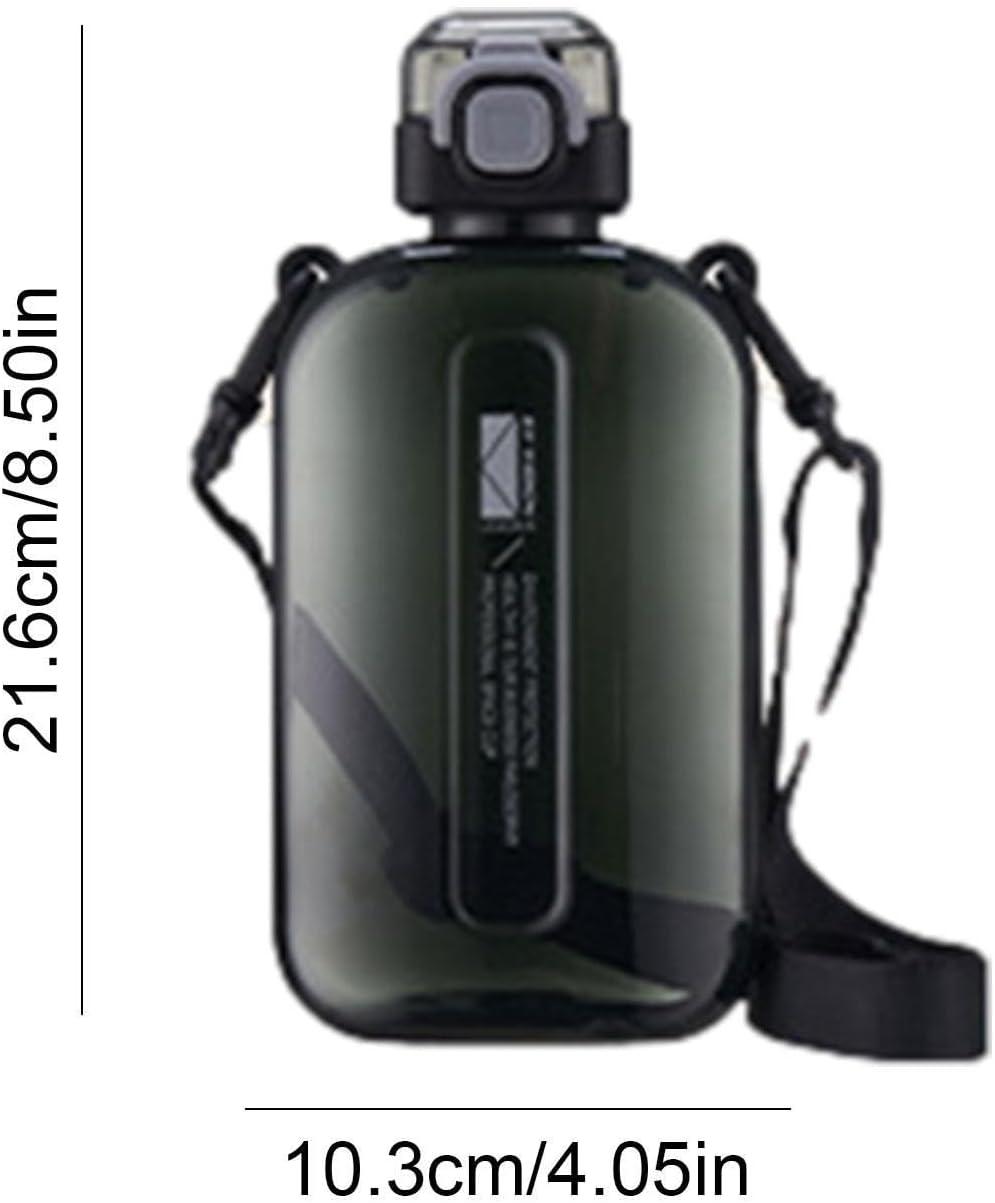 image:imageBouteille De Boissons Sportives Champignon Preuve De Fuite Conteneur Deau De Voyage Bandoulire Compacte Vecteur De Liquide Carr Pour LUtilisation Dcoles Dans La Gym Bouteille De GrandeNoir