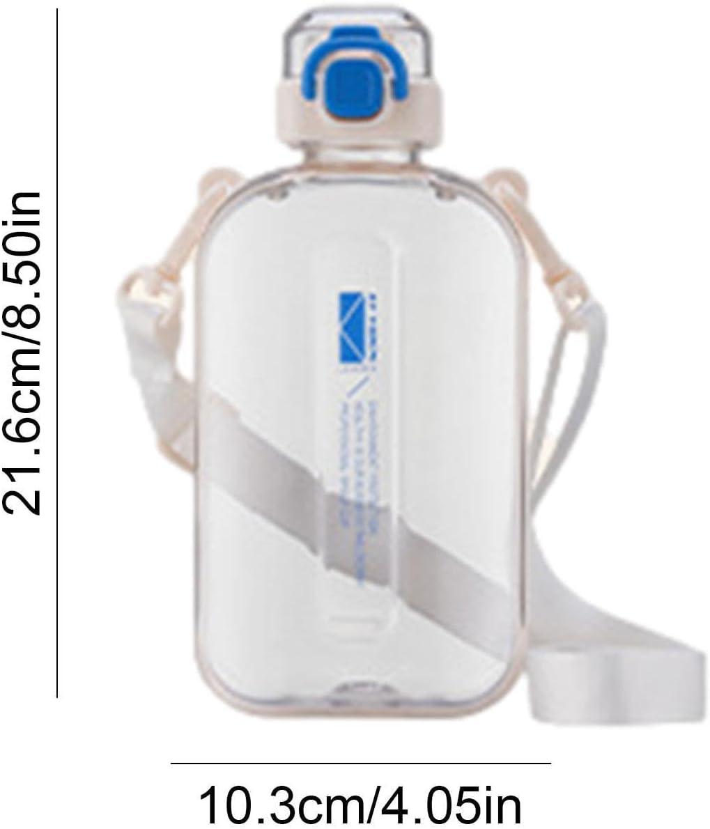 image:imageBouteille De Boissons Sportives Champignon Preuve De Fuite Conteneur Deau De Voyage Bandoulire Compacte Vecteur De Liquide Carr Pour LUtilisation Dcoles Dans La Gym Bouteille De GrandeBlanc