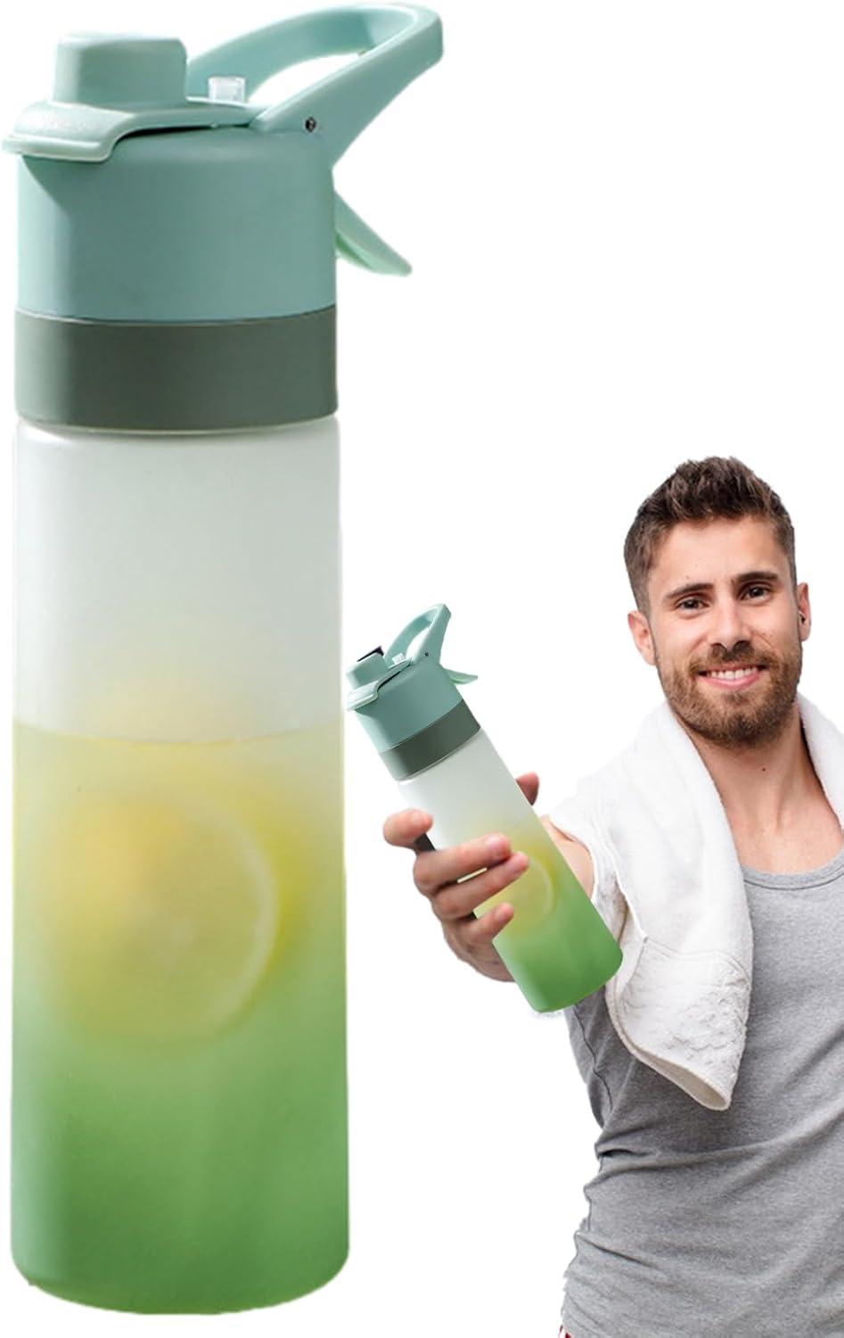 image:imageBouteille Sportive Pulvrisation Jougle Eau De Spray De Refroidissement De 650 Ml Dispensateur De Boisson Bouteille Dhydratation Dentranement Portable RempillableVert
