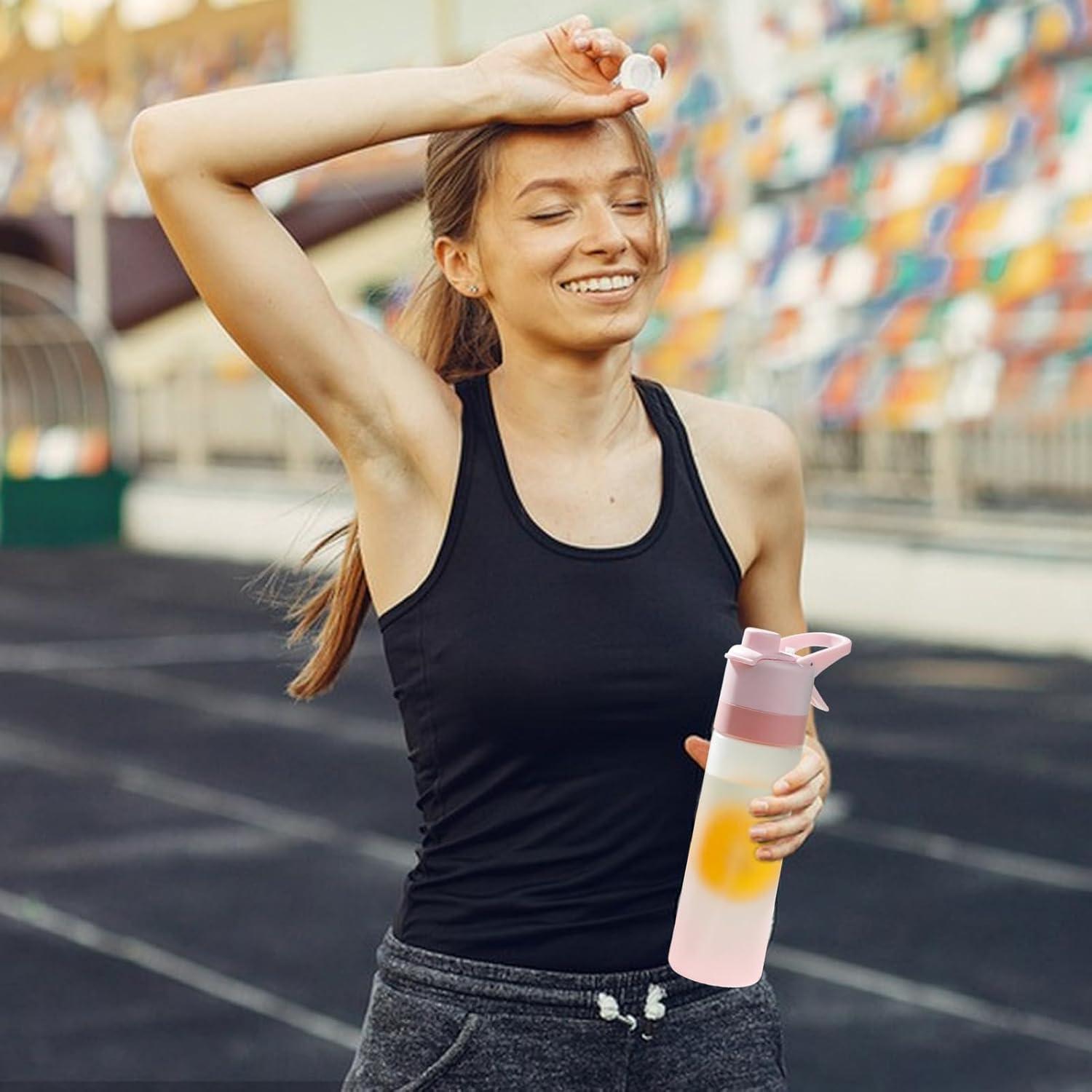image:imageBouteille Sportive Pulvrisation Jougle Eau De Spray De Refroidissement De 650 Ml Dispensateur De Boisson Bouteille Dhydratation Dentranement Portable RempillableRrose