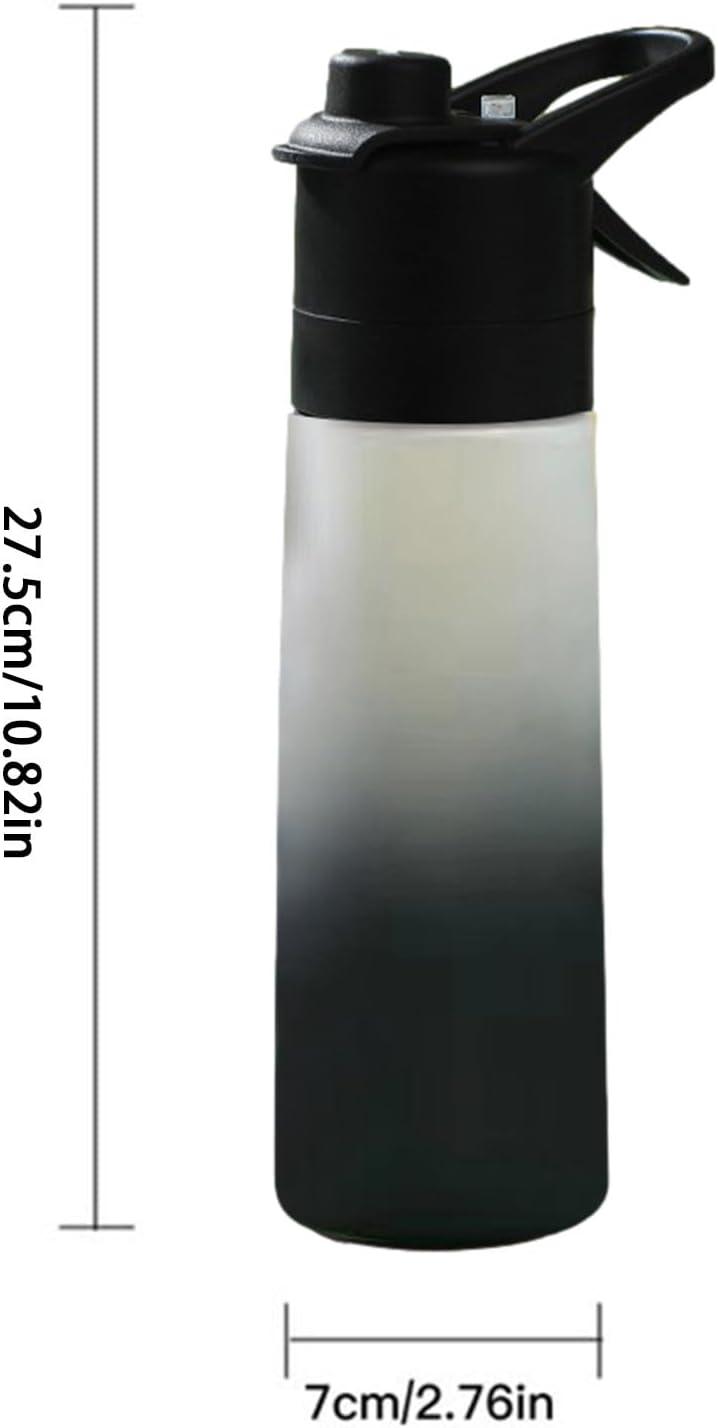image:imageBouteille Sportive Pulvrisation Jougle Eau De Spray De Refroidissement De 650 Ml Dispensateur De Boisson Bouteille Dhydratation Dentranement Portable RempillableNoir