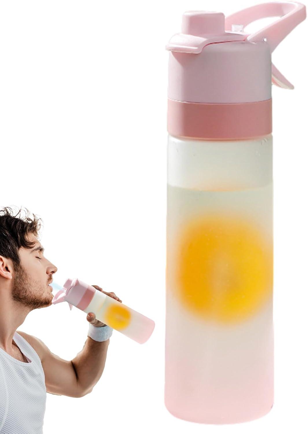 image:imageBouteille Sportive Pulvrisation Jougle Eau De Spray De Refroidissement De 650 Ml Dispensateur De Boisson Bouteille Dhydratation Dentranement Portable RempillableRrose