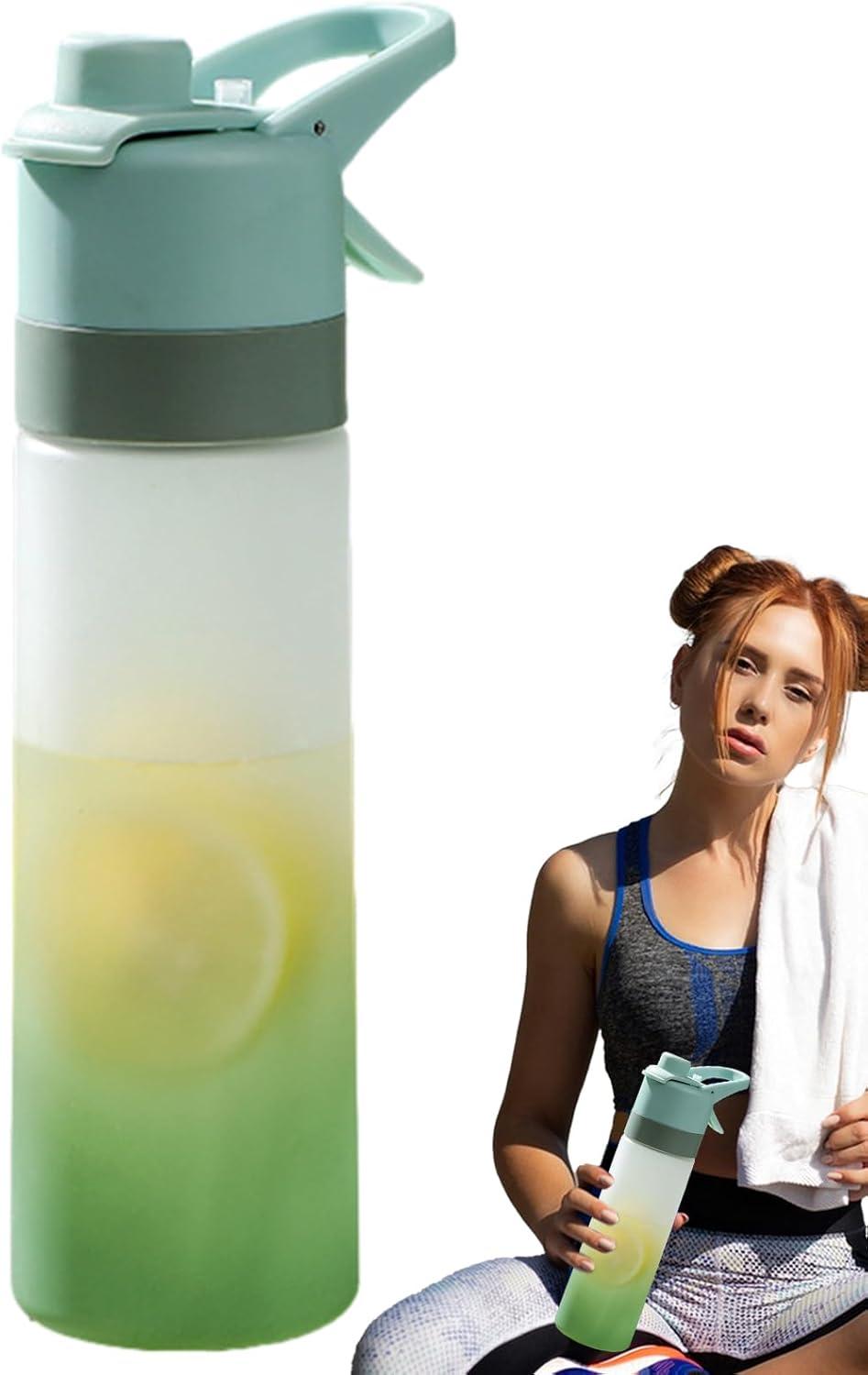 image:imageBouteille Sportive Pulvrisation Jougle Eau De Spray De Refroidissement De 650 Ml Dispensateur De Boisson Bouteille Dhydratation Dentranement Portable RempillableVert