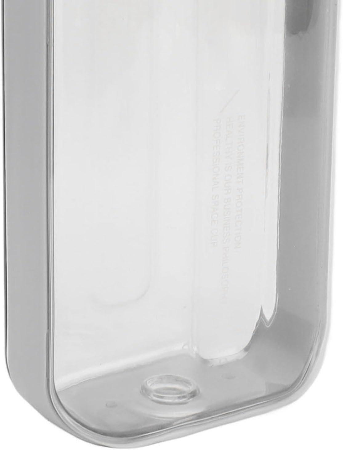 image:imageERYUE Bouteille deau Plate 750ml Mince en Silicone PC Antifuite avec Sangle Bouteille de Boisson Plate pour les Activits Sportives de Plein Air VertGris