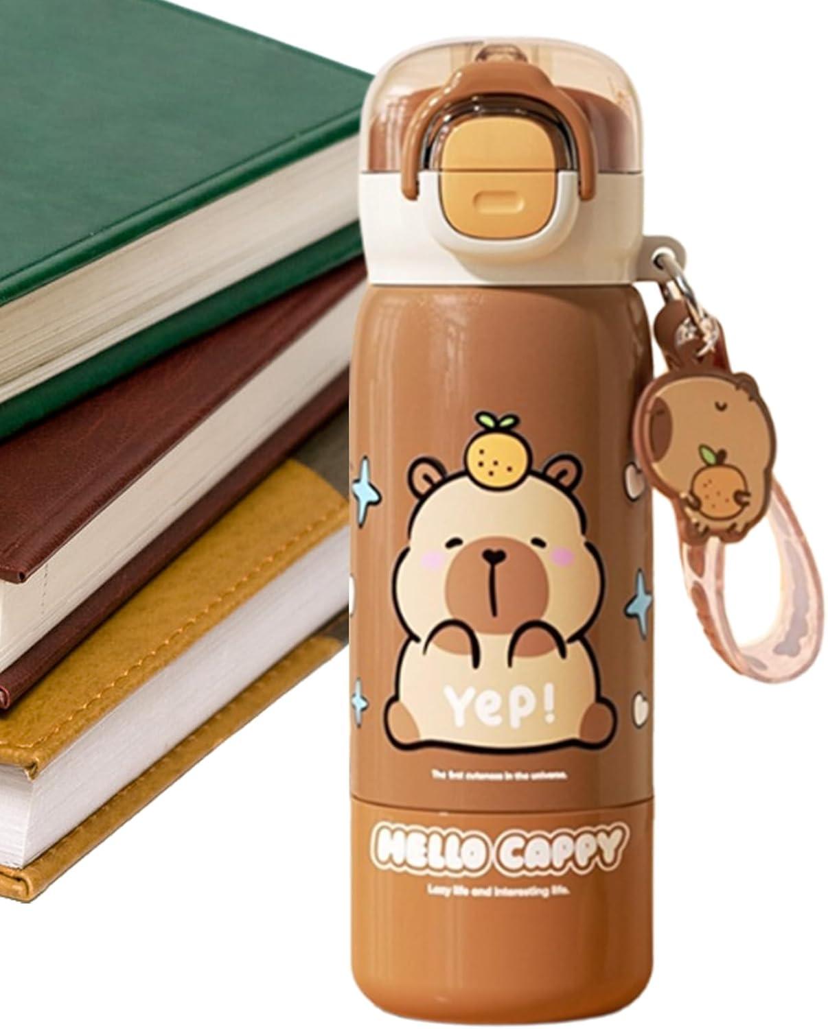 image:imageGourde Sportive Mignonne Mug Portable Avec Couvercle Paille Et Antirouille Bouteille DEau De Boisson Pour cole Voyage Intrieur Extrieur Maison Famille Adultes tudiantsCaf