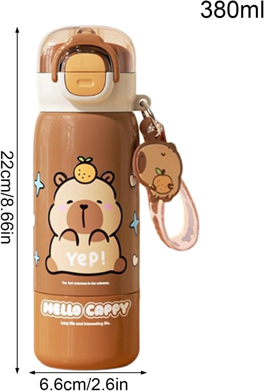 image:imageGourde Sportive Mignonne Mug Portable Avec Couvercle Paille Et Antirouille Bouteille DEau De Boisson Pour cole Voyage Intrieur Extrieur Maison Famille Adultes tudiantsCaf