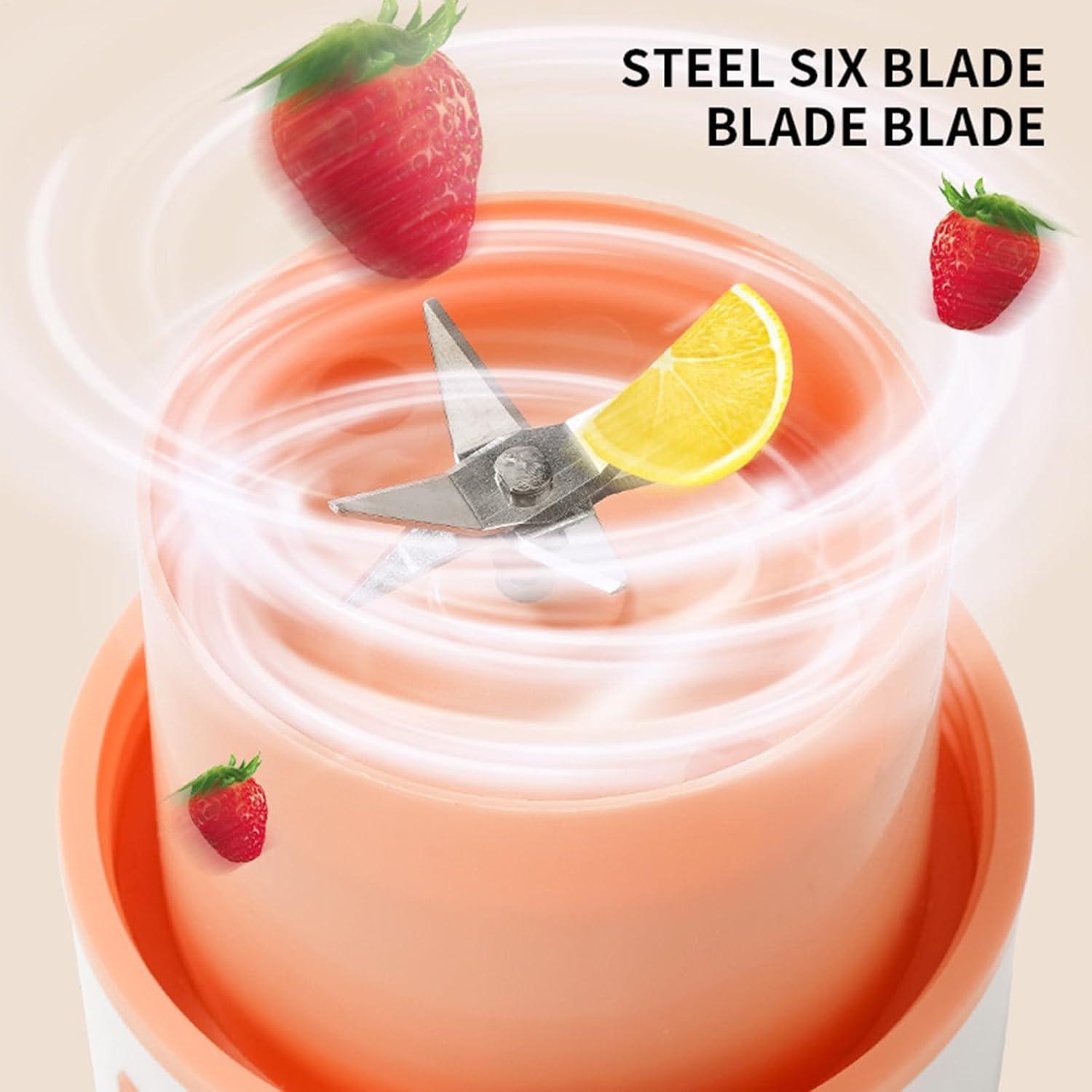 image:imageMixeur lectrique portable gobelet mlangeur pour boissons sportives Bouteille thermique multifonction 48 cl avec paille pour sports voyages randonne jus de fruits et maisonOrange