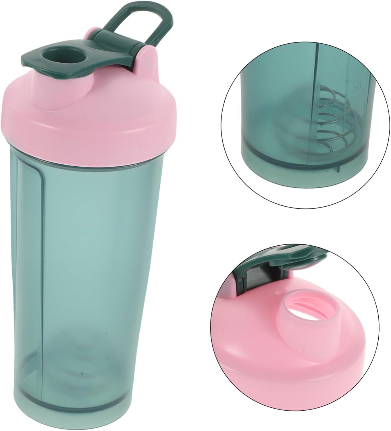 image:imageTOYANDONA Bouteille Shaker pour Protines Smoothies Et Boissons Sportives avec Fouet Mtallique Vert Facile Transporter Et Nettoyer