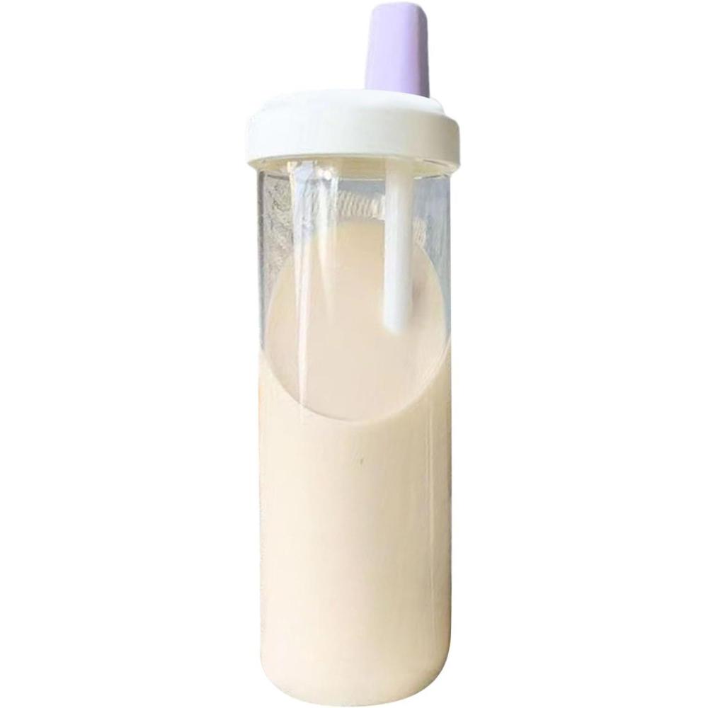 image:imageBouteille De Boisson en Plastique avec Paille Capacit Transparence en Eau avec Un Couvercle Drinkware pour Les Entranements pour Faire Un Bouteille Boisson Sportive Haute CapacitN