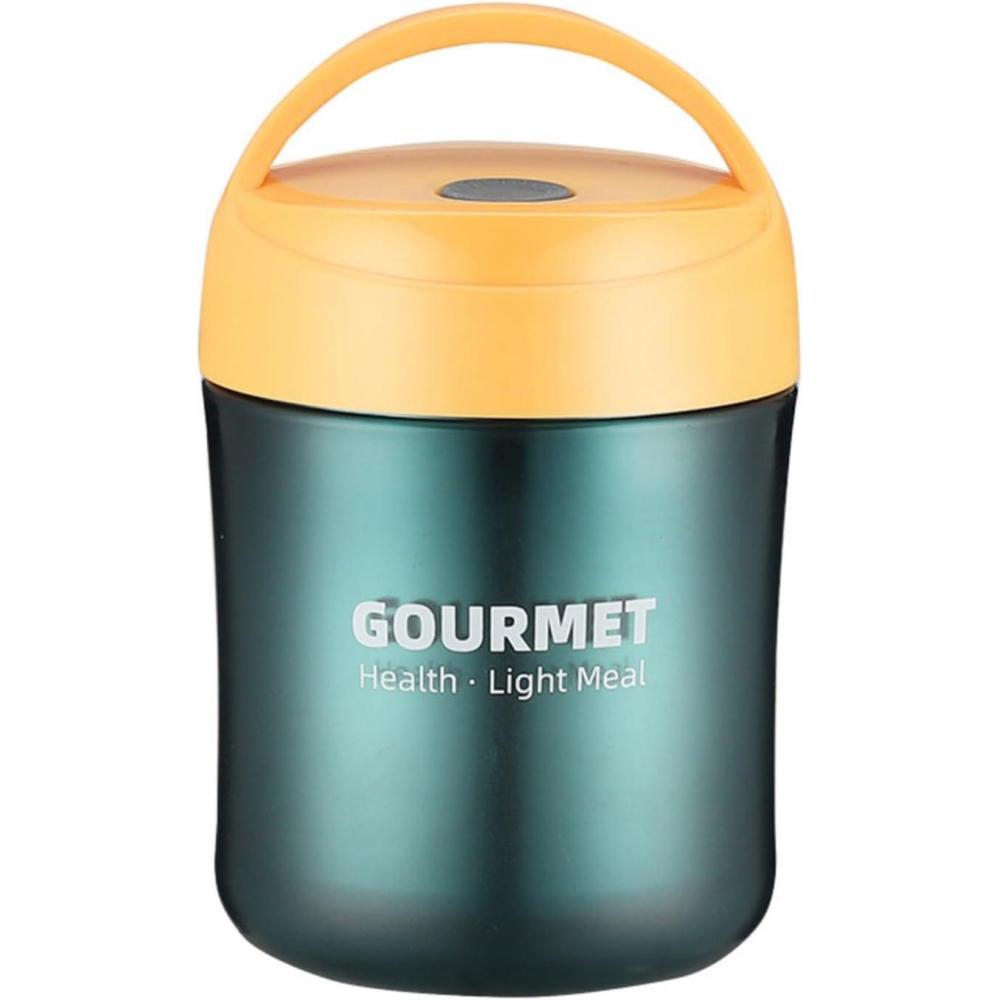 image:imageBouteille deau isotherme en acier inoxydable de grande capacit 550 ml large ouverture pour boissons sportives et conservation du froidMilo Jaune