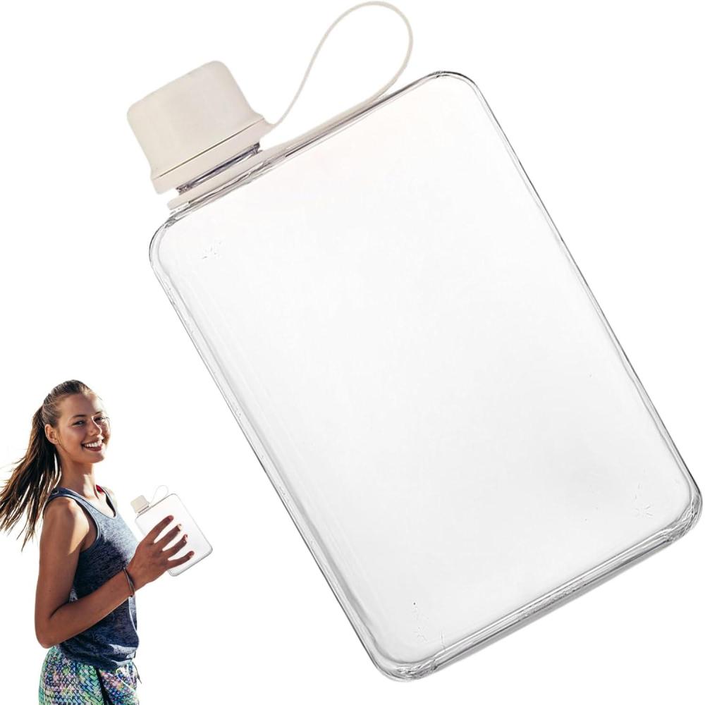 image:imageGenerico Bouteille deau plate bouteille deau sportive Boutons deau de sacs Bouilloire Bouteilles de voyage pour la t Sport tasses de boisson plateBlanc