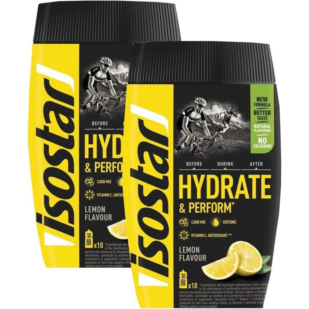 image:imageIsostar Hydrate ampamp Perform Iso Drink  Poudre dlectrolyte pour soutenir la performance sportive  Citron 2x400g