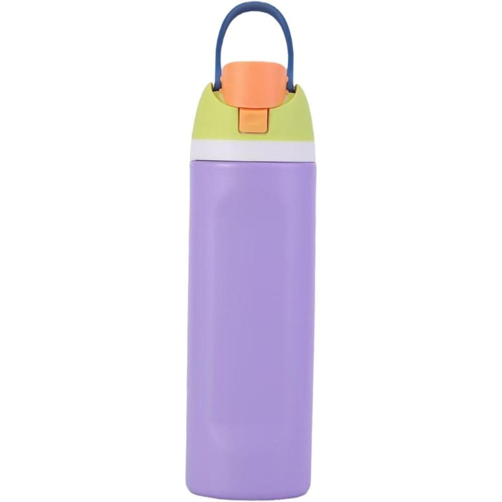 image:imageSharplace Bouteille  eau isole en acier inoxydable 570 ml robuste haute performance accessoires bouteille deau sportive pour bureau de boissons chaudes VertViolet