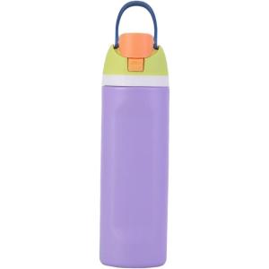 Sharplace Bouteille à eau isolée en acier inoxydable 570 ml robuste, haute performance, accessoires, bouteille d&rsquo;eau sportive pour bureau de boissons chaudes, Vert(Violet)
