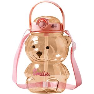 Tasses À Eau Bouteille Réutilisable avec Paille avec Transport 1000 Bouteille Bouteille 1000 Bouteille Capacité avec Bouteille Boisson Sportive Paille(A)
