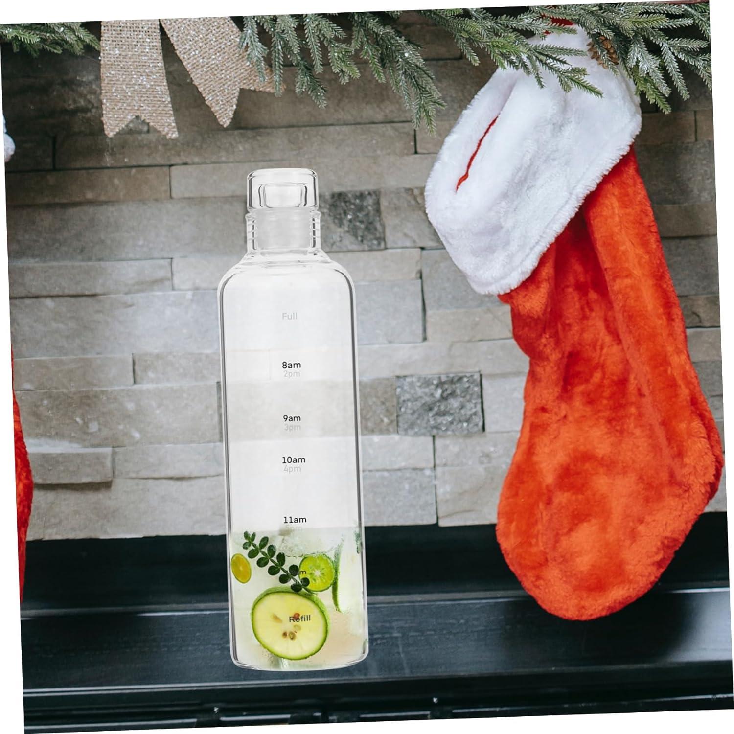 image:imageCabilock Bouteille Eau Transparente Plastique avec chelle Temporelle Gourde tanche Sportive Pratique pour Jus et Boissons Design Ergonomique pour Confort