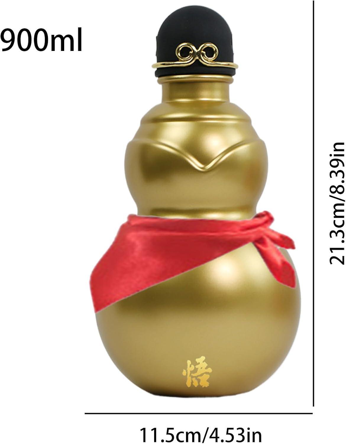 image:imageGourde Eau 900ml Conteneur de Boisson Chinois Bouteille Deau SportivePour Les Enthousiastes De Plein Air Voyageurs Jardiniers Sorties De Camping Cours De Yoga PiqueNiques PlageOr