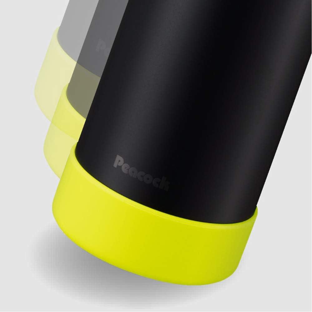 image:imagePeacock AKER60 ASM Bouteille deau de 600 ml Conservation chaude et froide Pour boissons sportives Bleu fumNoirJaune