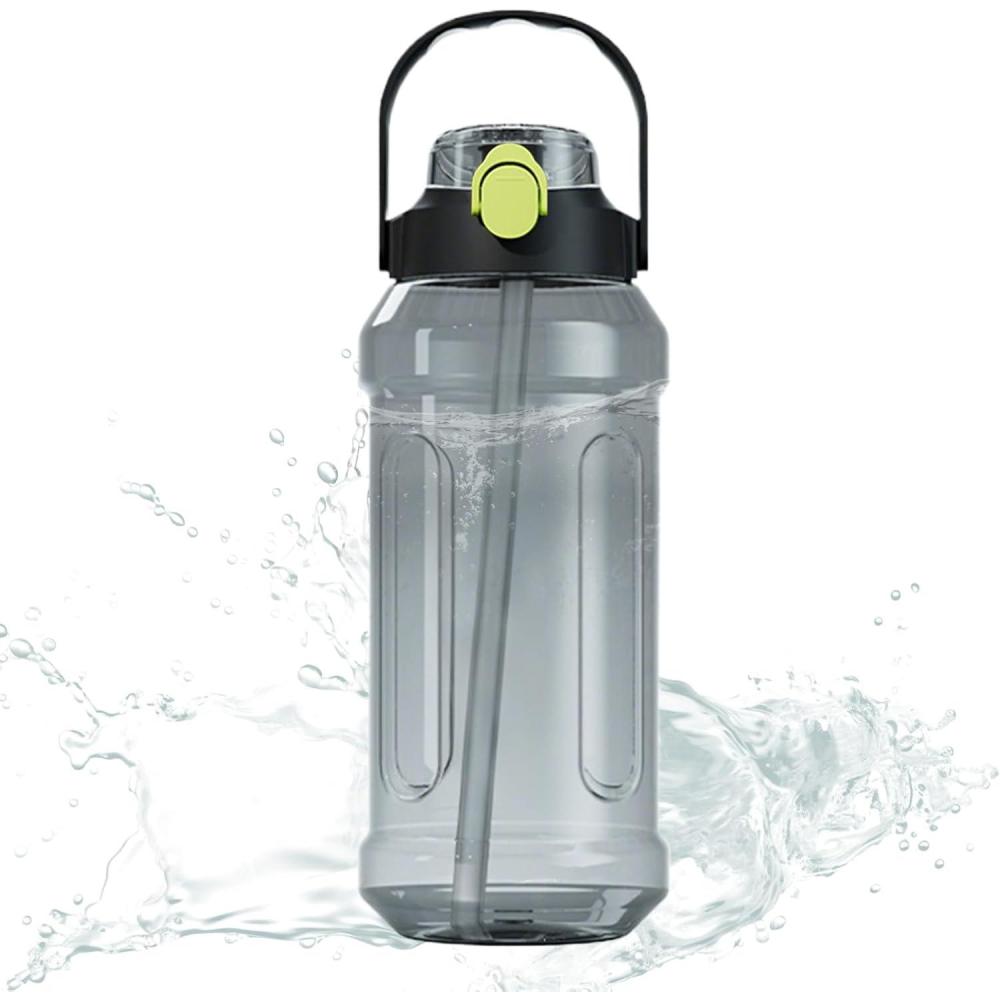 image:imageBouteille deau de voyage bouteille deau de gym Double buvant du bec tublage Bouteille deau double boisson transparente fuite scelle pour la randonne sportiveVert Fonc