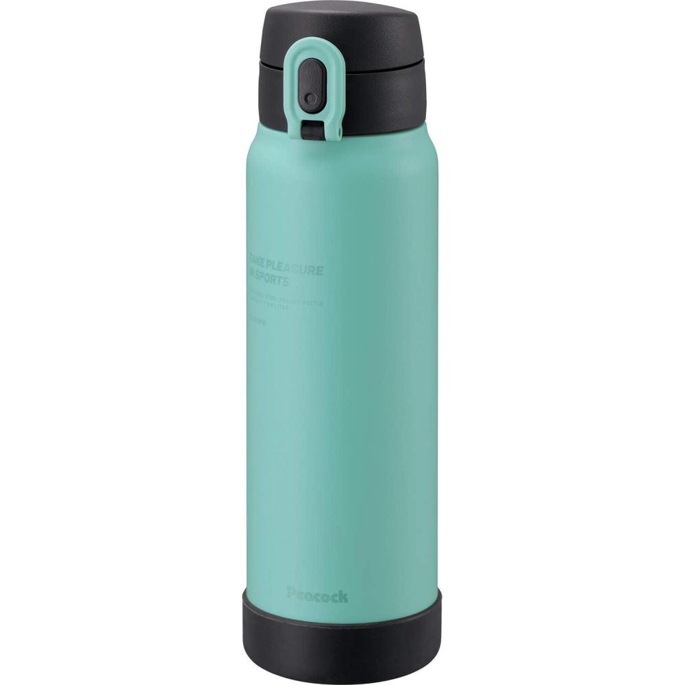 image:imagePeacock AKER60 ASM Bouteille deau de 600 ml Conservation chaude et froide Pour boissons sportives Bleu fumBleu Fum