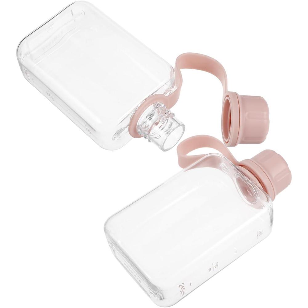 image:imageToyvian 2pices Petite Bouteille Eau Plate De Voyage De tanche Et Lgre pour Boissons Sportives Et Activits De Plein Air