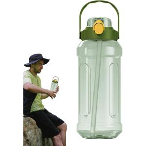 Générique Bouteille d&rsquo;eau, bouteille d&rsquo;eau de voyage,Tobus de boisson à l&rsquo;épreuve des fuites – Bouteille d&rsquo;eau à double boisson transparente fuite scellée pour la randonnée sportive(Vert Clair)