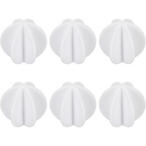 sourcing map Lot de 6 boules shaker en plastique de 3,8 cm pour mélanger les protéines, les boissons sportives, bleu(Blanc)