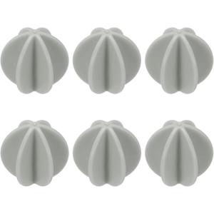 sourcing map Lot de 6 boules shaker en plastique de 3,8 cm pour mélanger les protéines, les boissons sportives, bleu(Gris)