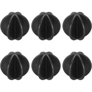 sourcing map Lot de 6 boules shaker en plastique de 3,8 cm pour mélanger les protéines, les boissons sportives, bleu(Noir)