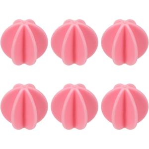 sourcing map Lot de 6 boules shaker en plastique de 3,8 cm pour mélanger les protéines, les boissons sportives, bleu(Rose)