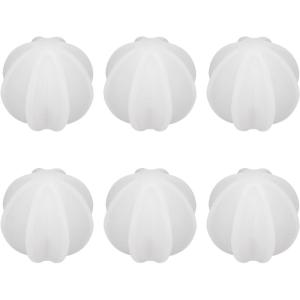 sourcing map Lot de 6 boules shaker en plastique de 3,8 cm pour mélanger les protéines, les boissons sportives, bleu(Transparent)