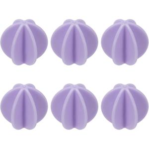 sourcing map Lot de 6 boules shaker en plastique de 3,8 cm pour mélanger les protéines, les boissons sportives, bleu(Violet)