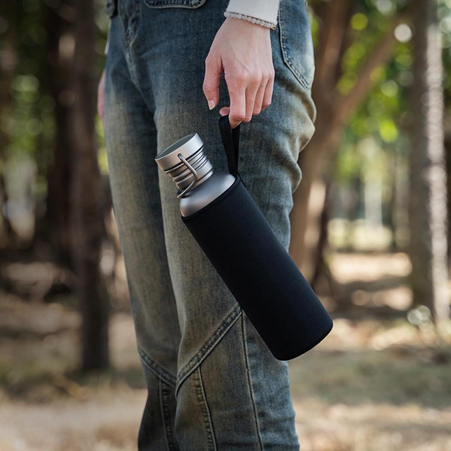 image:imageBouteille Dhydratation Sportive Foldage Deau En Titane Couvercle Rsistant Aux Fuites Bouteille De Boisson Prt Pour Les Voyages De 700 Ml Avec Design Robuste Idal Pour Le Randonne De Ra750 Ml