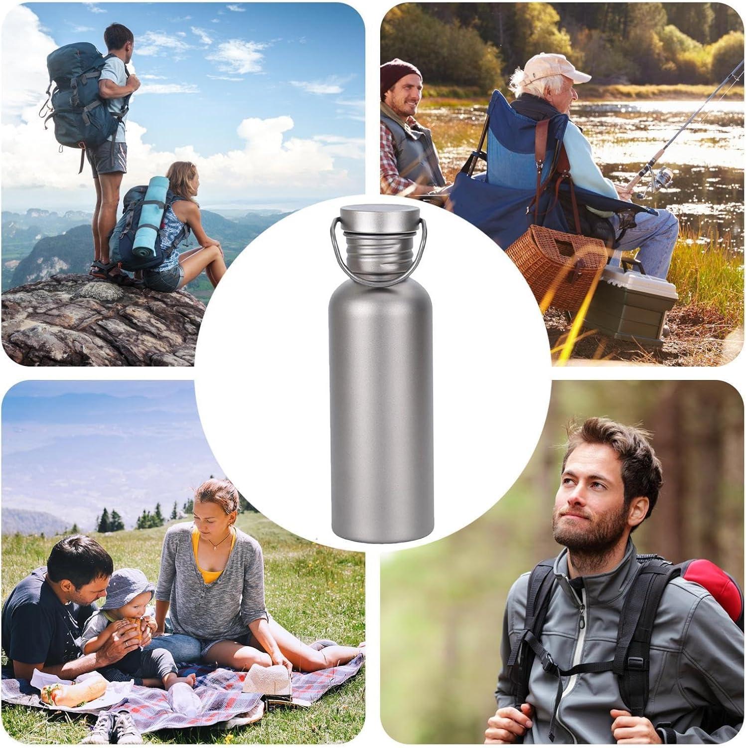 image:imageBouteille Dhydratation Sportive Foldage Deau En Titane Couvercle Rsistant Aux Fuites Bouteille De Boisson Prt Pour Les Voyages De 700 Ml Avec Design Robuste Idal Pour Le Randonne De Ra600ml