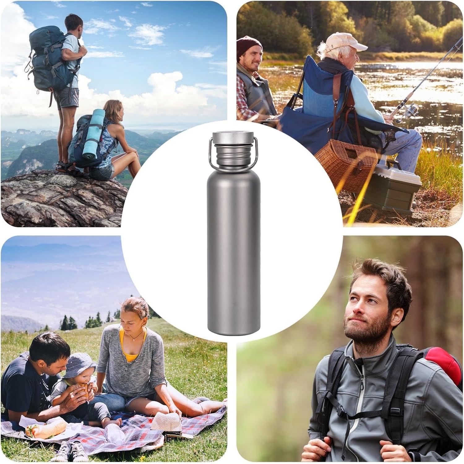 image:imageBouteille Dhydratation Sportive Foldage Deau En Titane Couvercle Rsistant Aux Fuites Bouteille De Boisson Prt Pour Les Voyages De 700 Ml Avec Design Robuste Idal Pour Le Randonne De Ra750 Ml