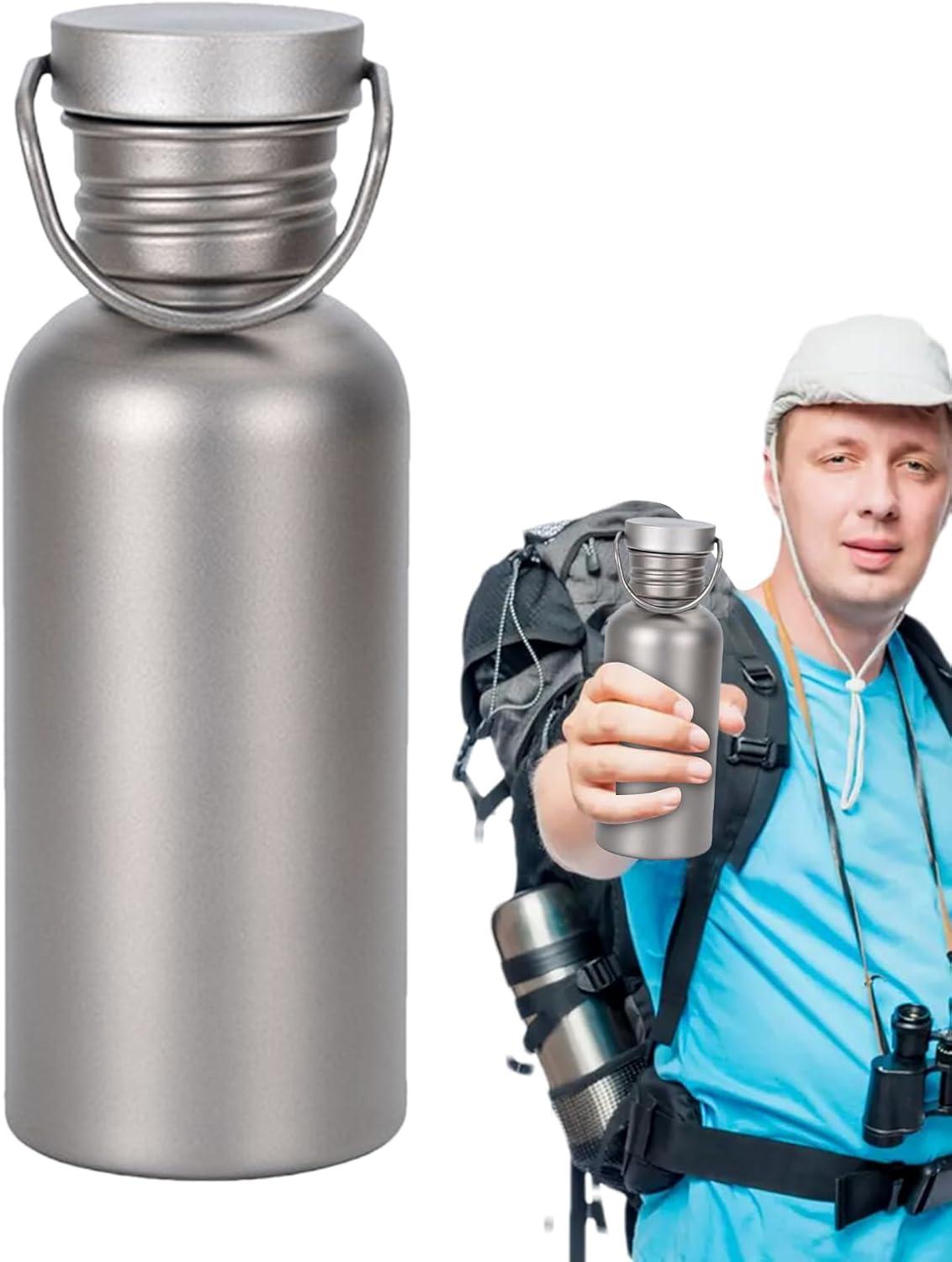 image:imageBouteille Dhydratation Sportive Foldage Deau En Titane Couvercle Rsistant Aux Fuites Bouteille De Boisson Prt Pour Les Voyages De 700 Ml Avec Design Robuste Idal Pour Le Randonne De Ra500ml