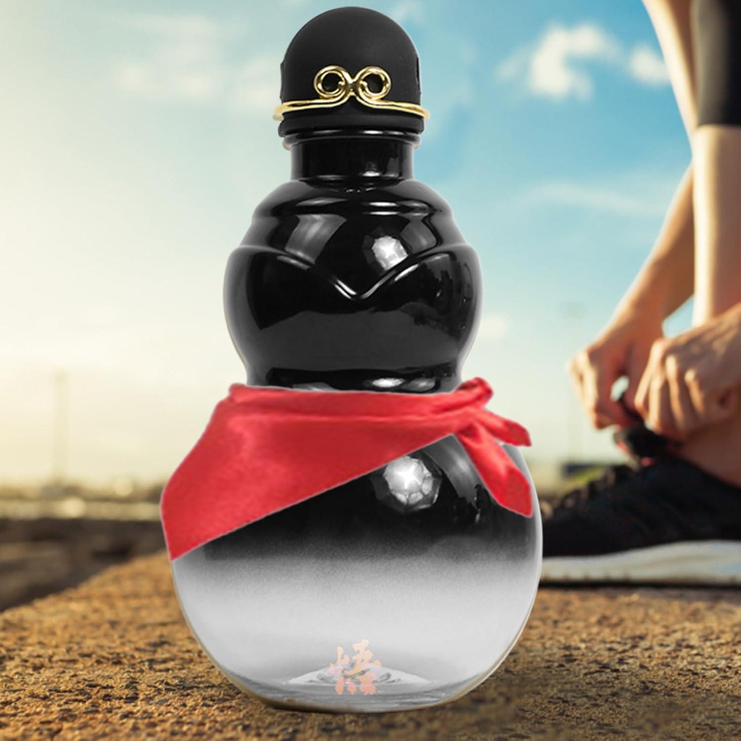 image:imageGourde Boire 900ml Conteneur de Boisson ChinoisBouteille Deau SportivePour Les Enthousiastes De Plein Air Voyageurs Jardiniers Sorties De Camping Cours De Yoga PiqueNiques Plage Salle DCouleur Gris Fonc