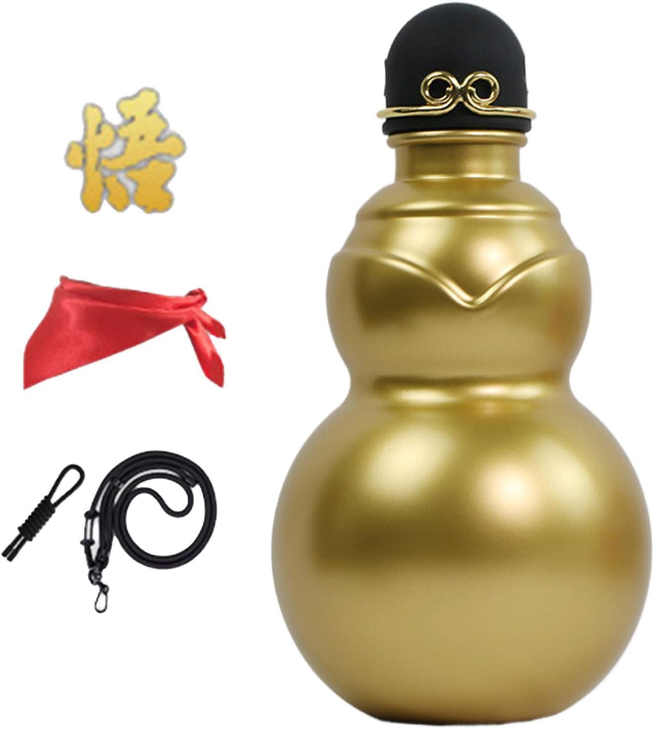 image:imageGourde Boire 900ml Conteneur de Boisson ChinoisBouteille Deau SportivePour Les Enthousiastes De Plein Air Voyageurs Jardiniers Sorties De Camping Cours De Yoga PiqueNiques Plage Salle DOr